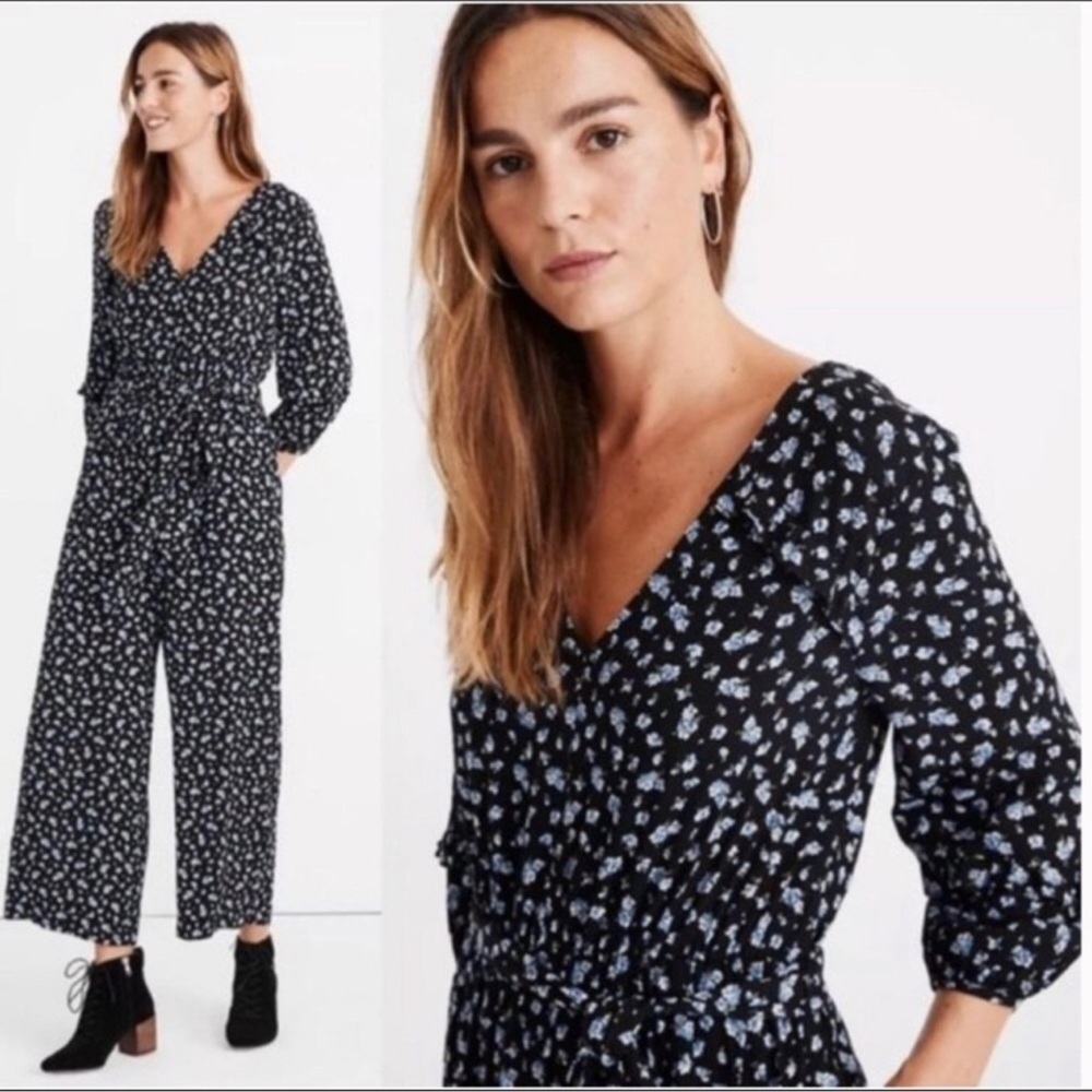 Madewell Floral Wide Leg Romper